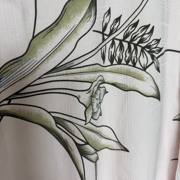 Hilo Hattie Men's XL Pink Floral Hawaiian Silk Shirt Short Sleeve 100% Silk - Picture 8 of 11